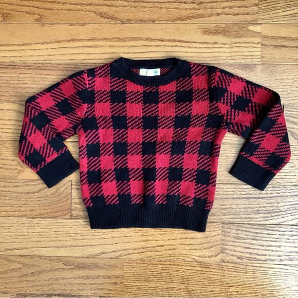 Tucker + Tate Other - Tucker + Tate Buffalo Plaid red & black Cotton Pullover sweater Boy’s Size 2